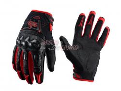 Мото перчатки кожа+текстиль FOX Bomber красные для мотоцикла